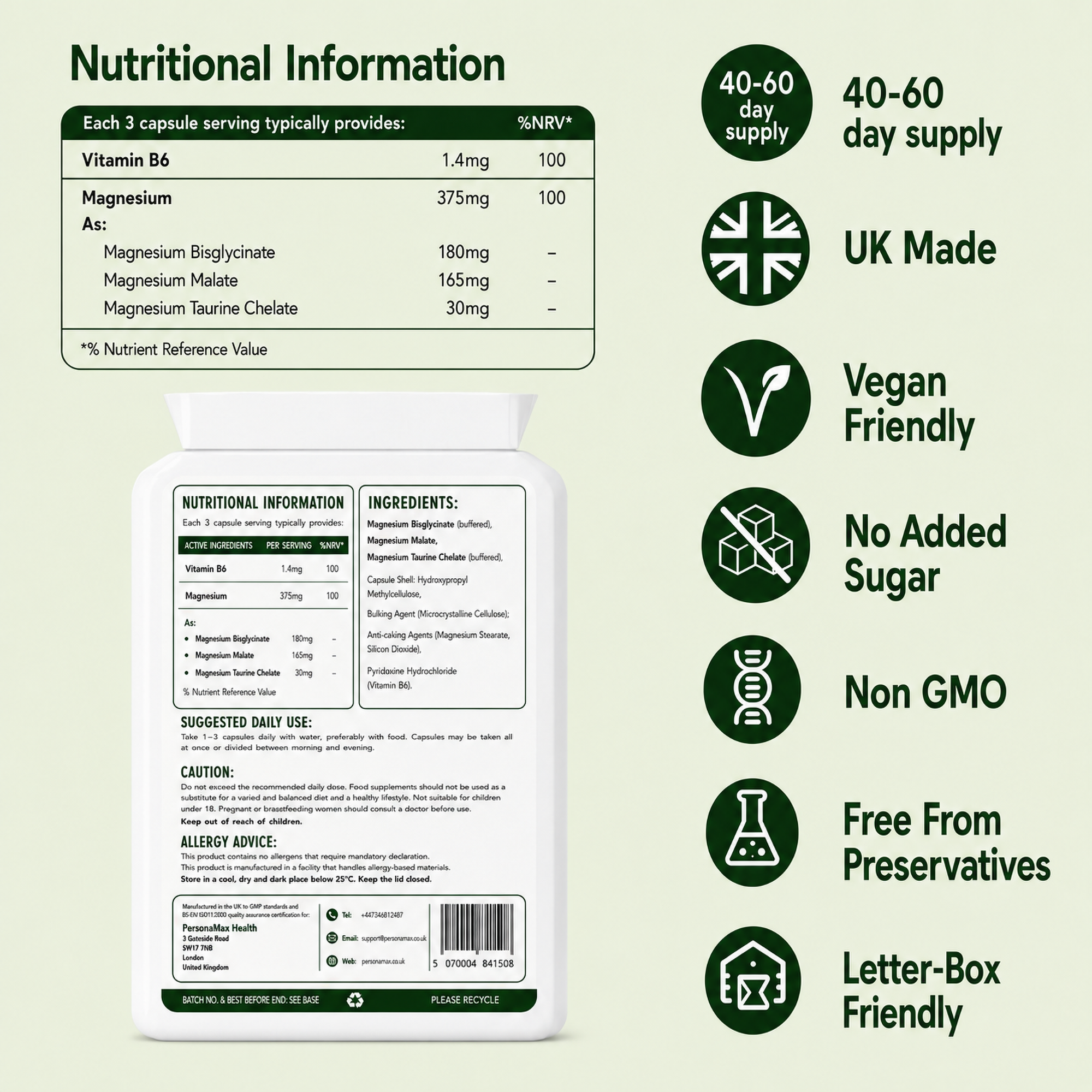 Magnesium 3-in-1 Complex with Vitamin B6