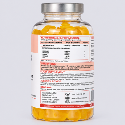 Vitamin D3 1000 I.U. (25 mcg) Gummies